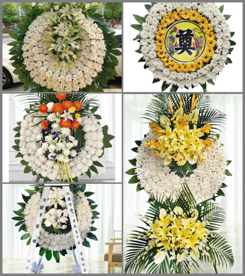 山东青岛即墨市龙泉街道后麦泊村花圈速递